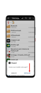 Installer l’application MegaPari sur Android