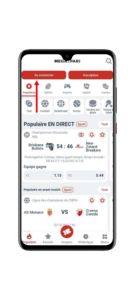 S'inscrire ou se connecter à MégaPari