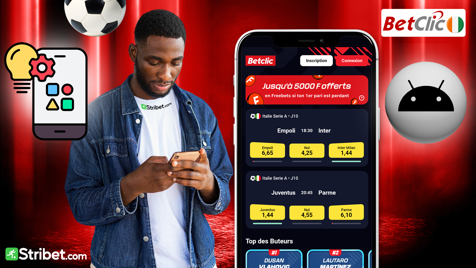 Fonctionnalités clés de l’application Betclic CI apk