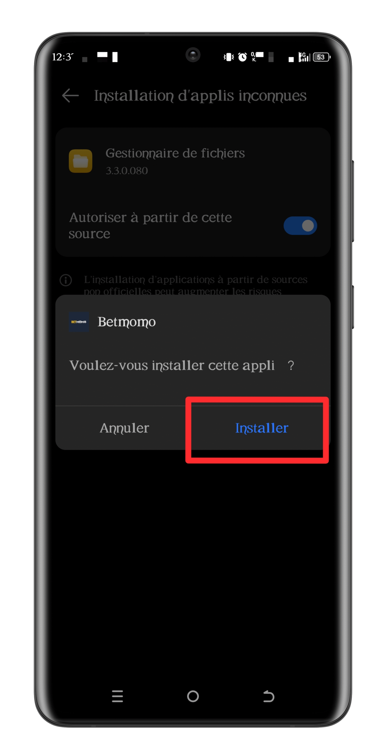Installer l’application
