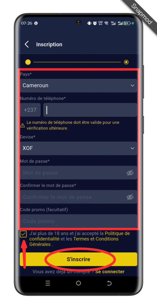 Finaliser votre profil utilisateur