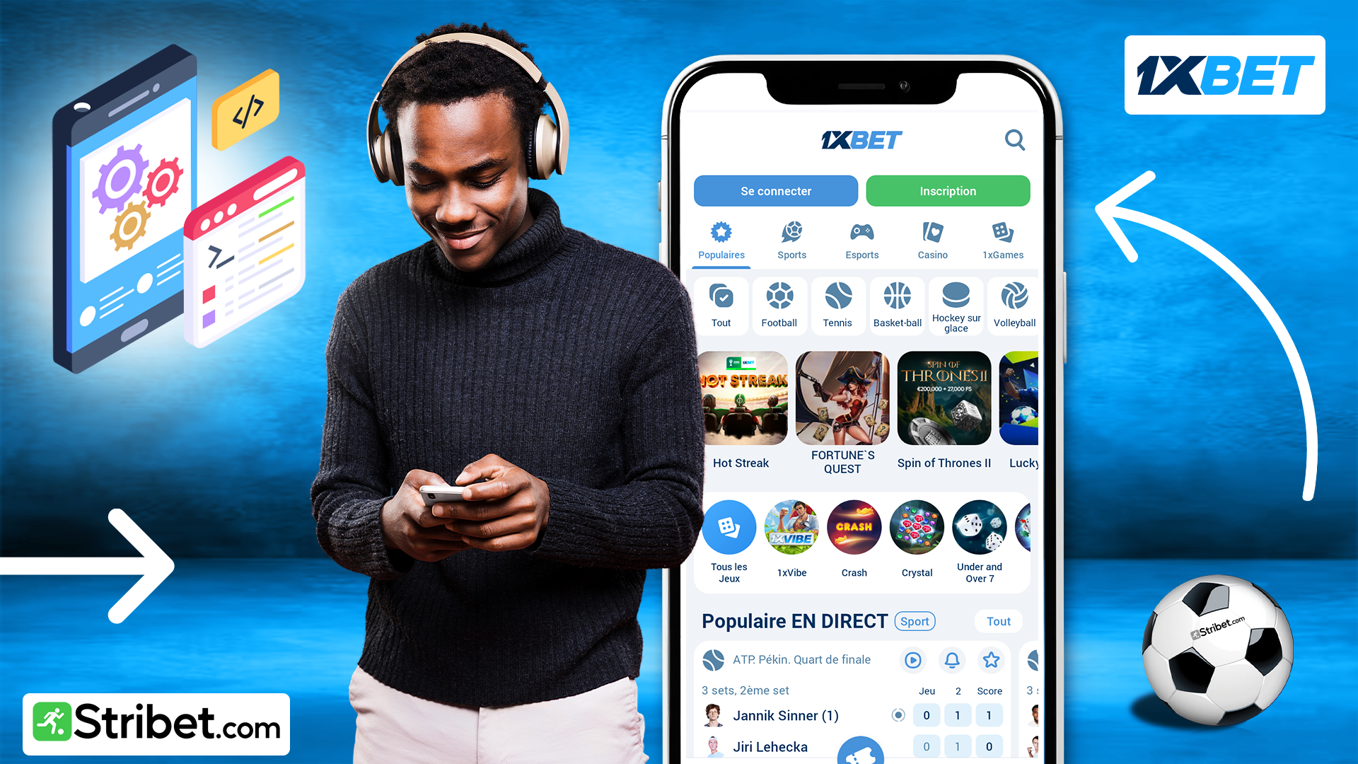 Présentation des fonctionnalités de l’application 1xbet