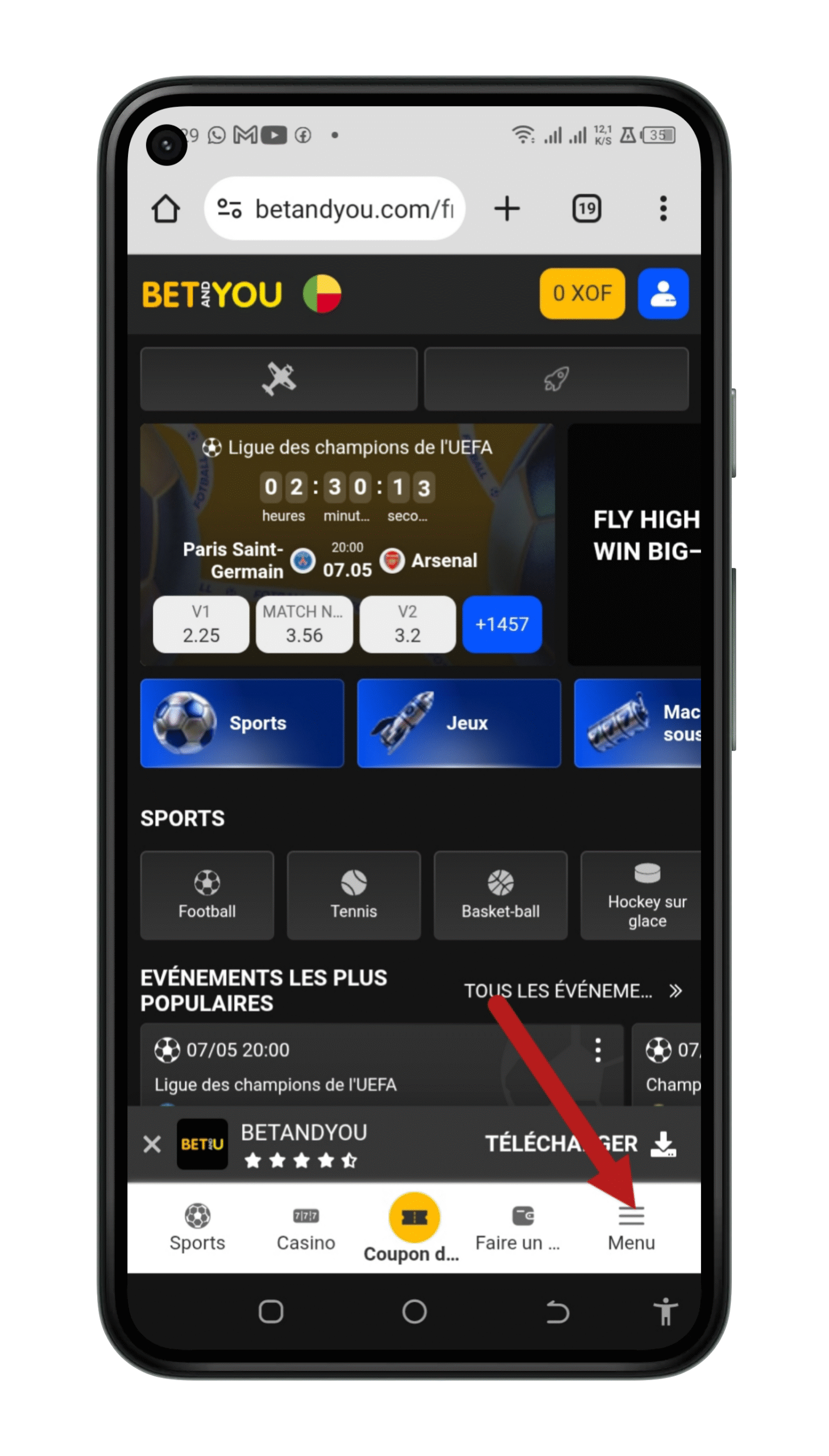 Acceder au site officiel