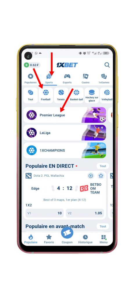 Choisir votre Sport