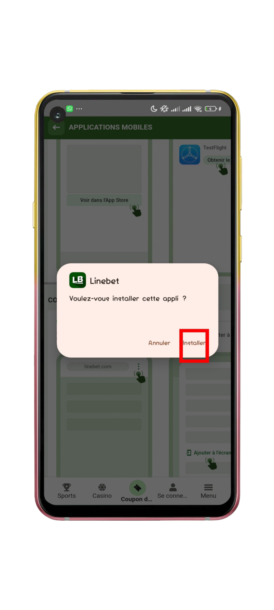 Installer l'application