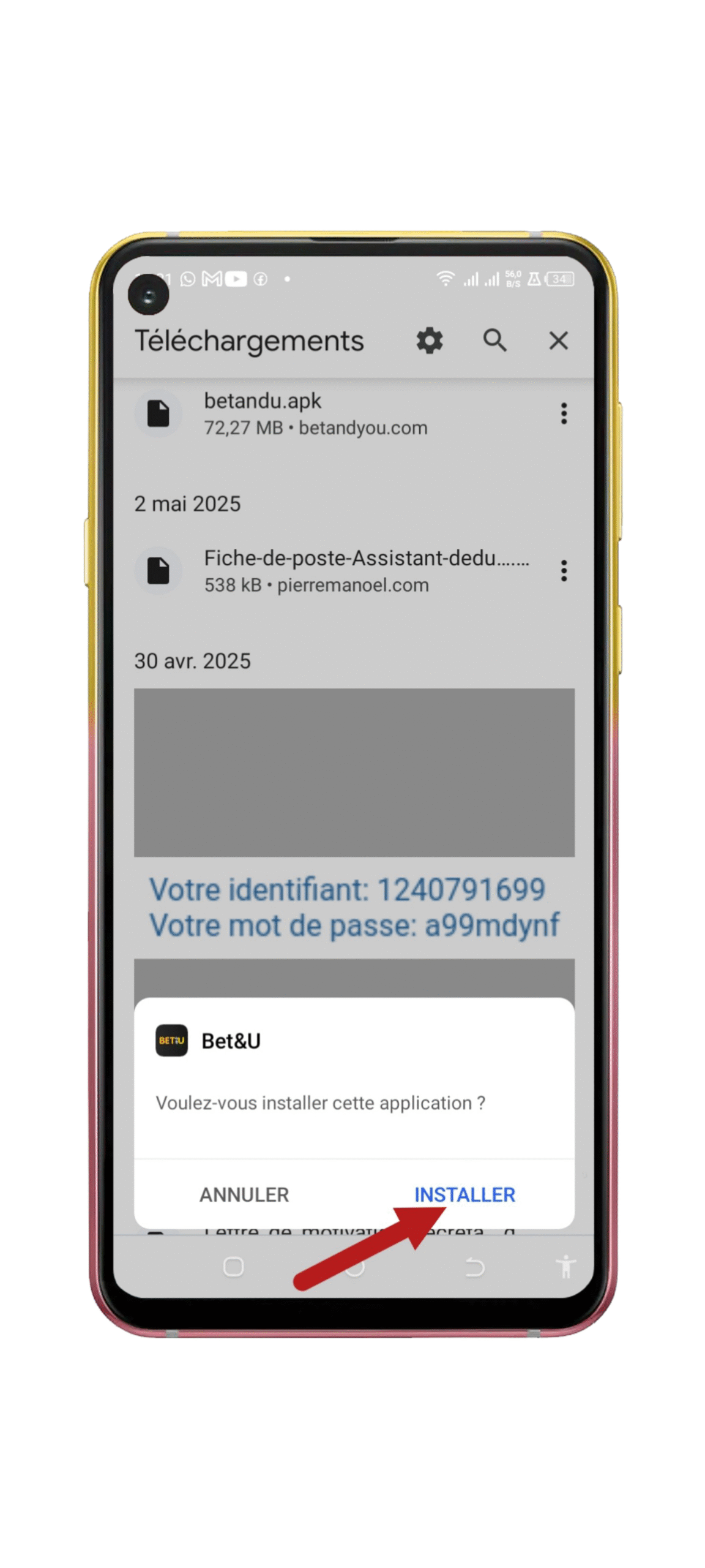 Installer l'application