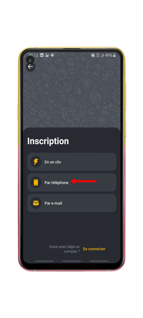 Choisissez la méthode “Par téléphone”
