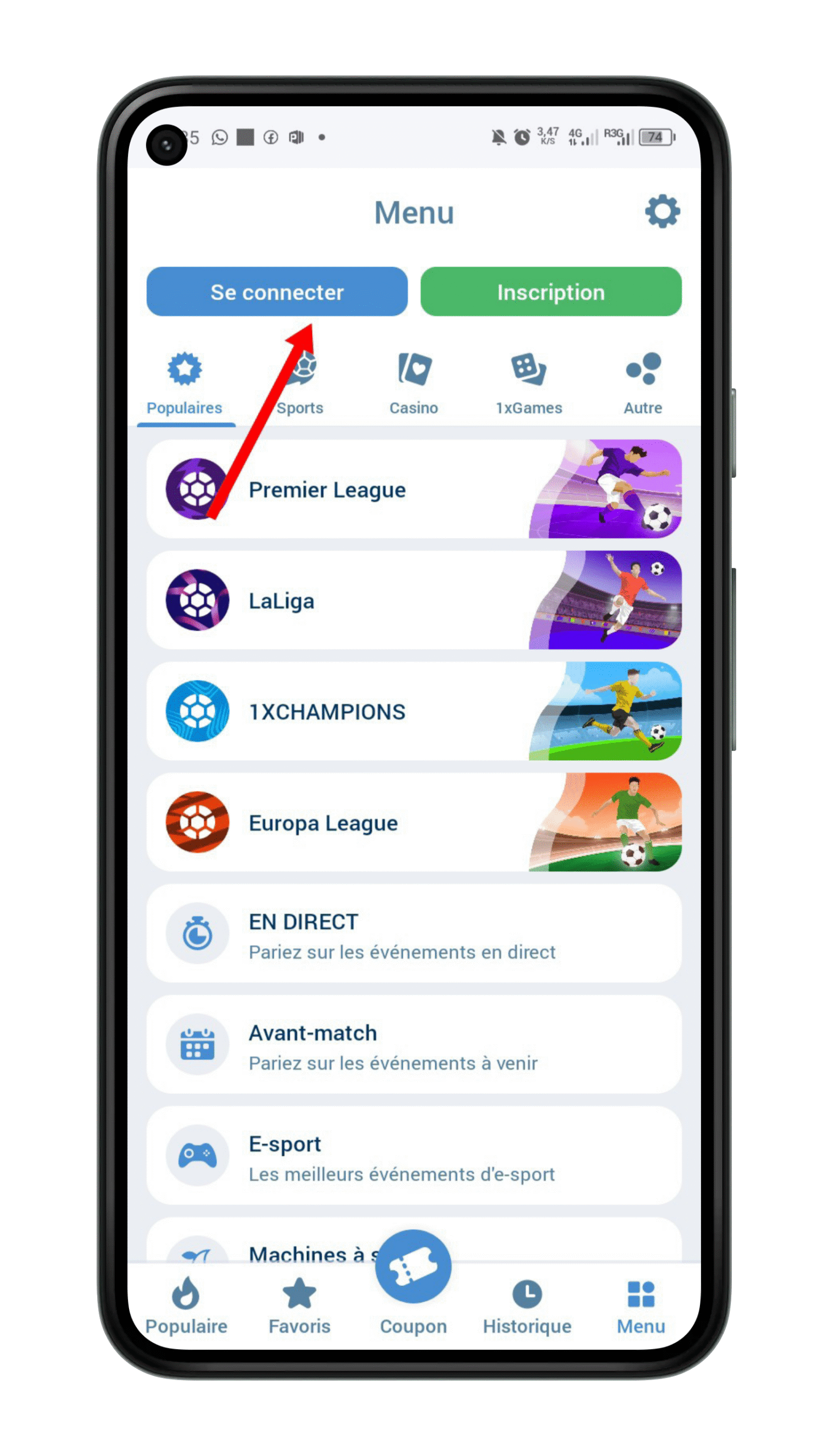 Se connecter à son compte