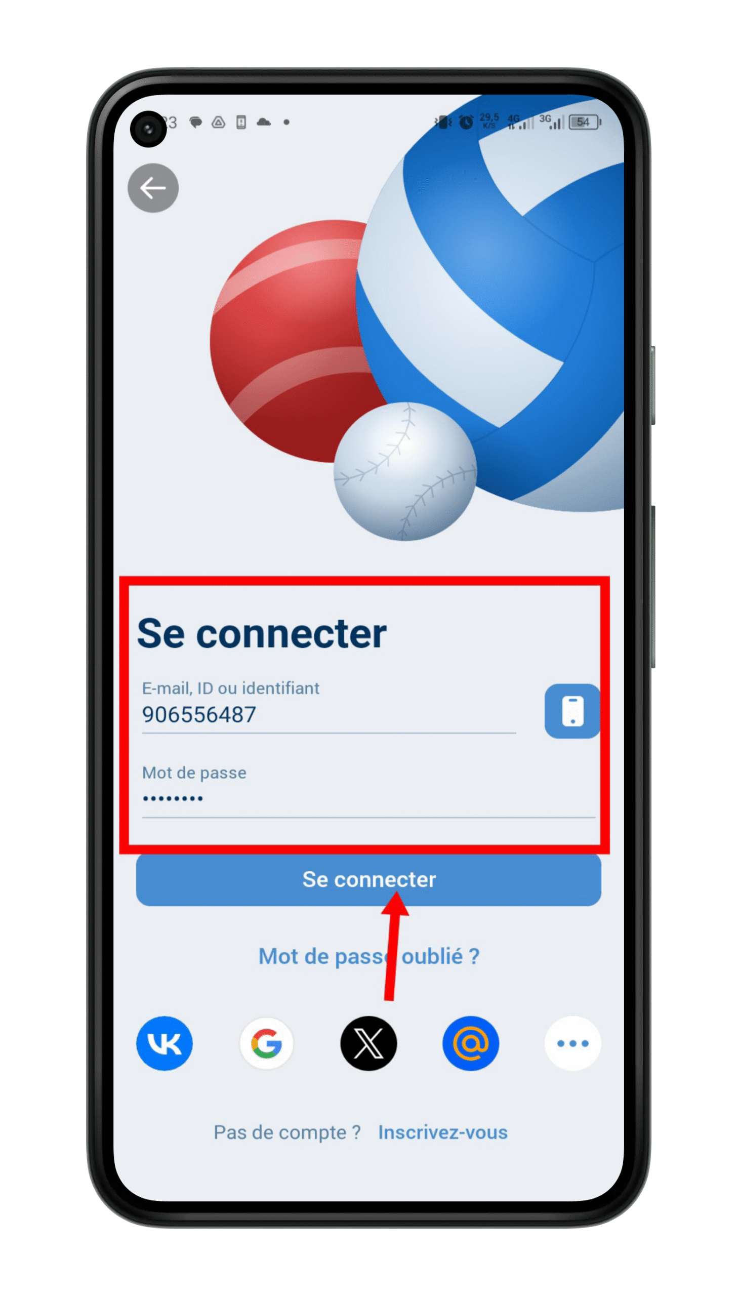 Se connecter à son compte