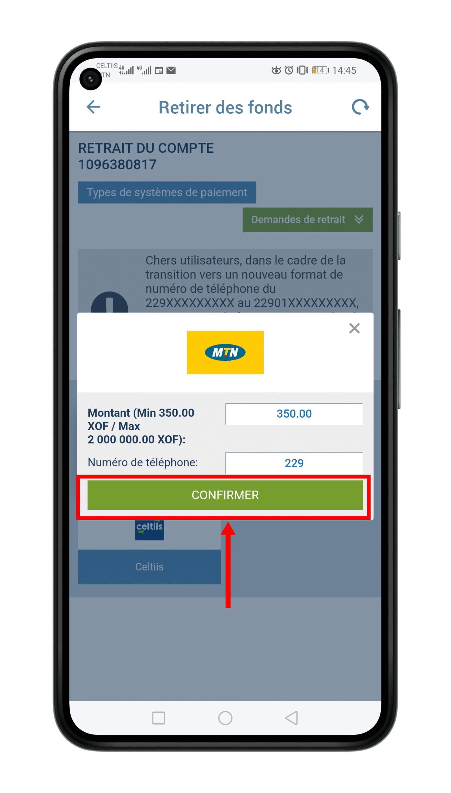 Confirmer la transaction