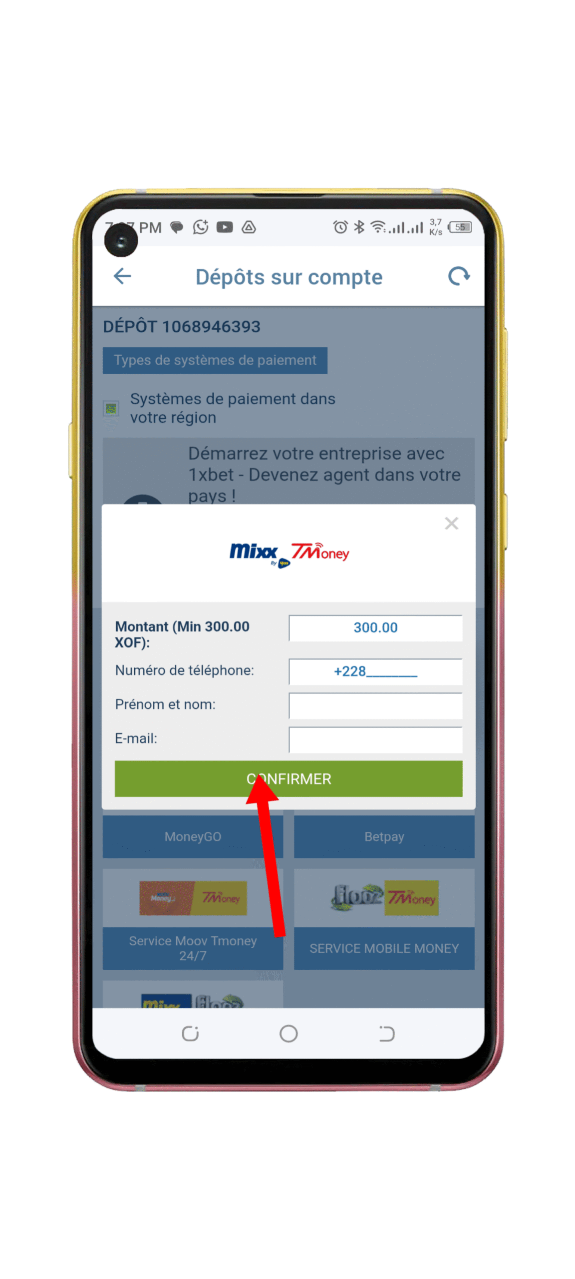 Valider le dépôt