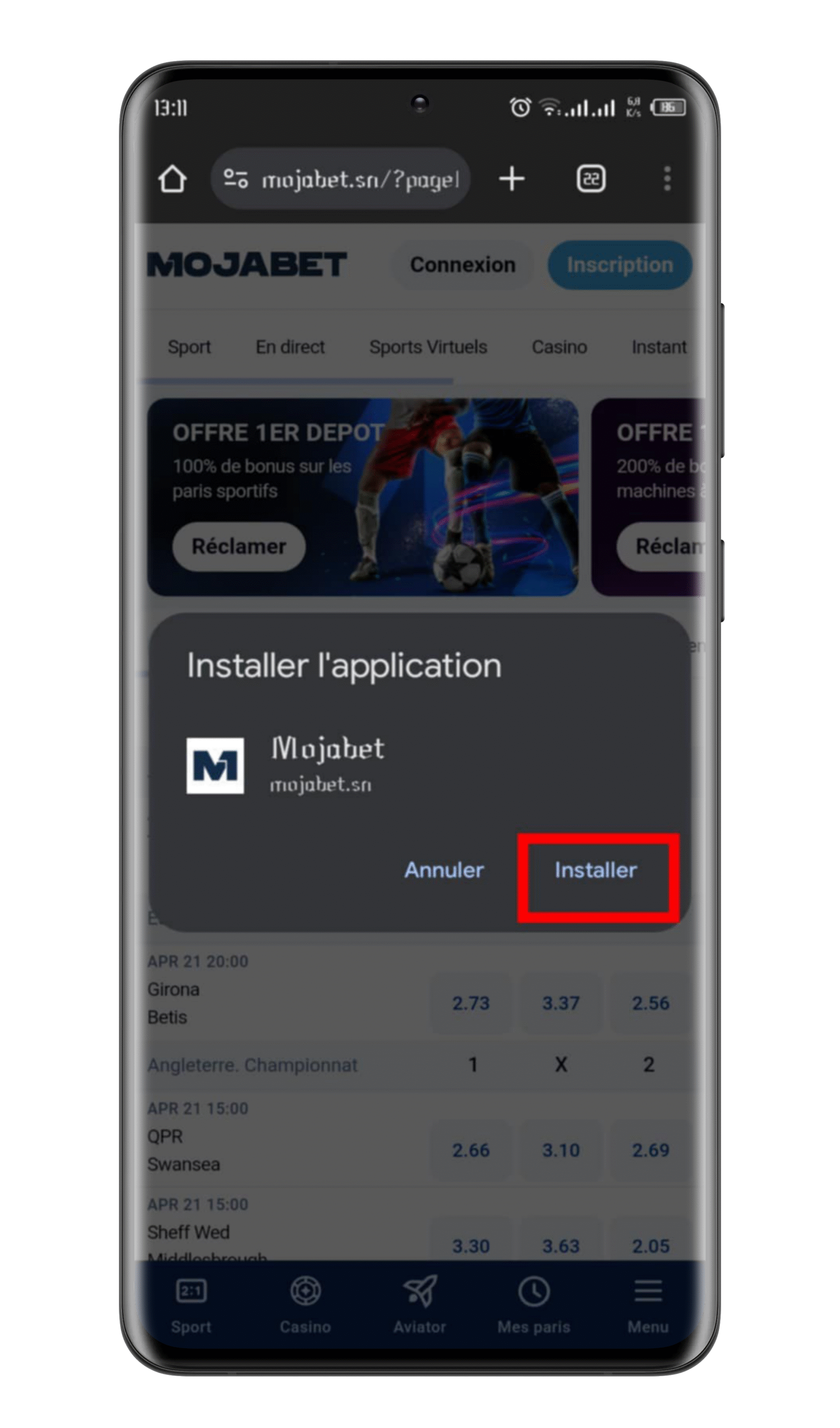 Installer l’Application