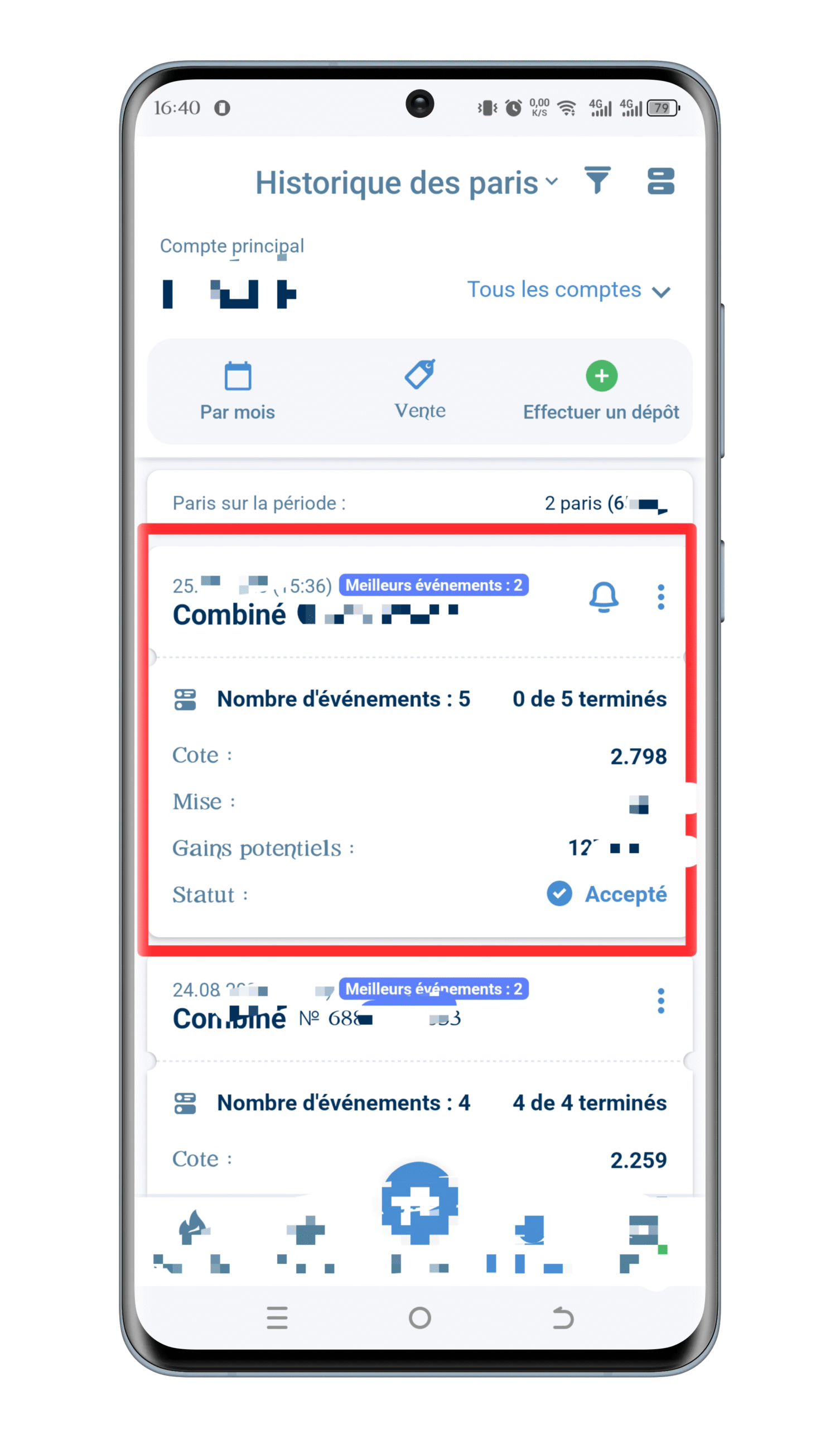 Sélectionner le coupon