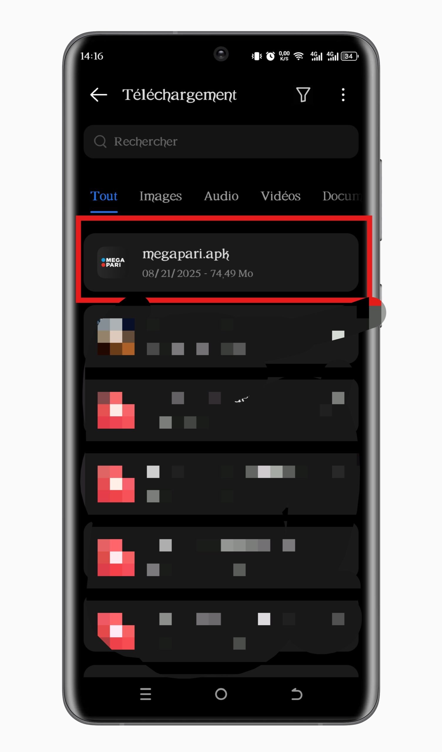 Ouvrer le fichier téléchargé