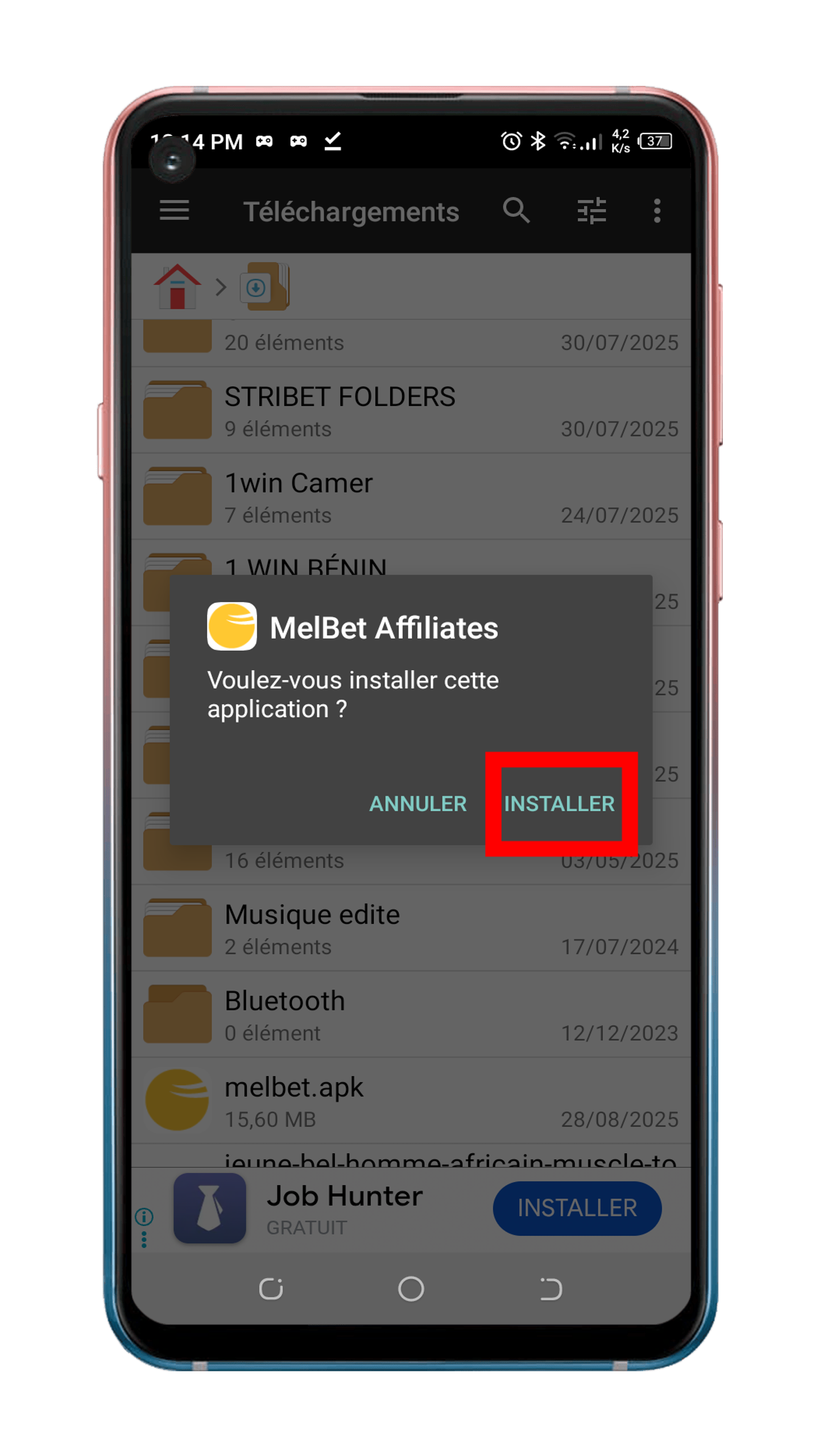 Installer Melbet Partners Apk
