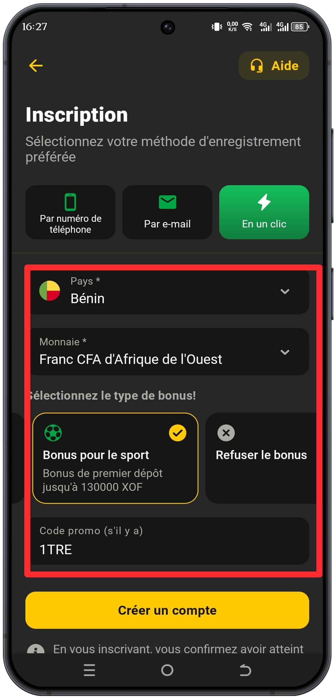Renseignez vos informations personnelles