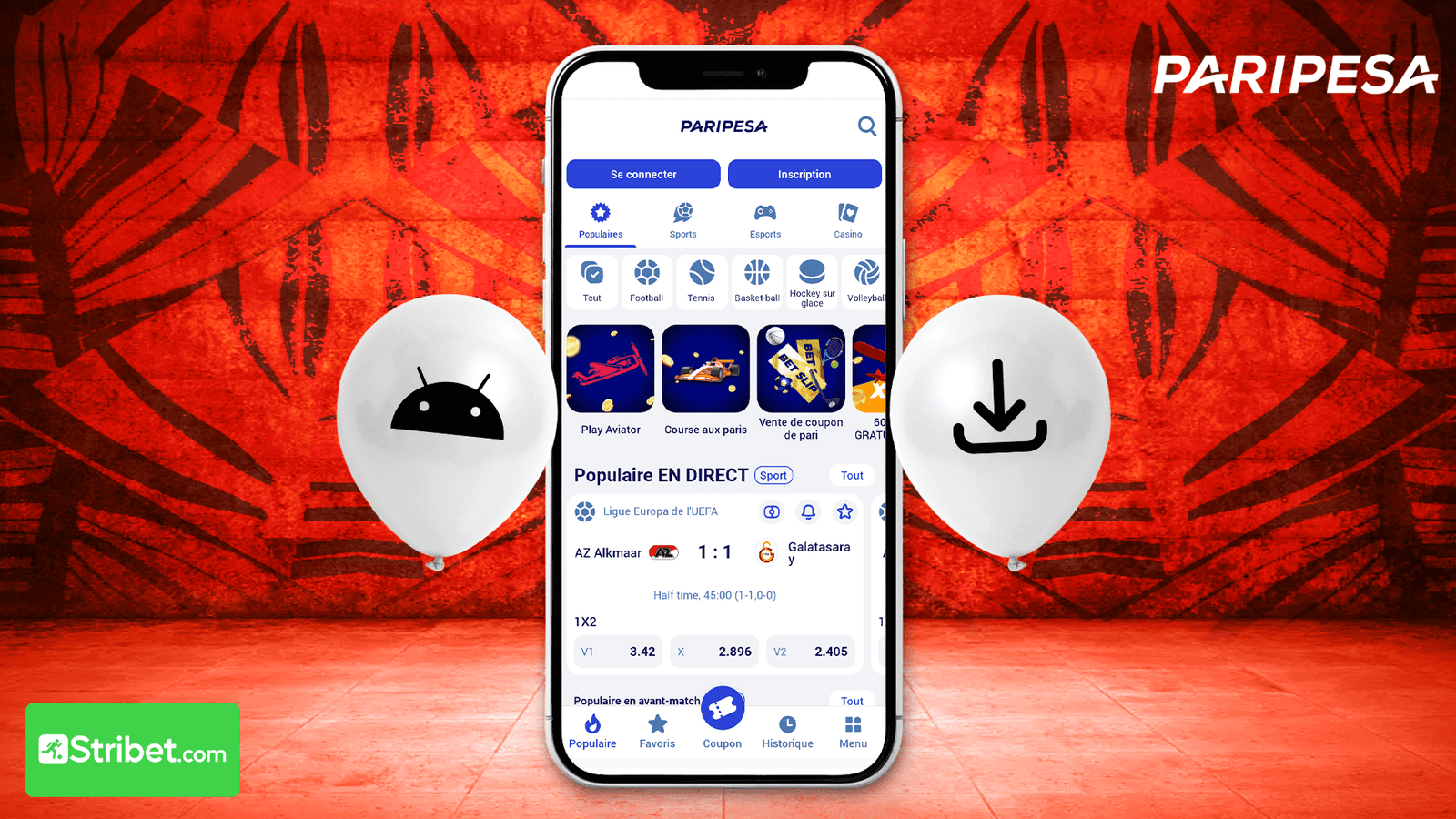 Comment télécharger et installer Paripesa apk sur Android