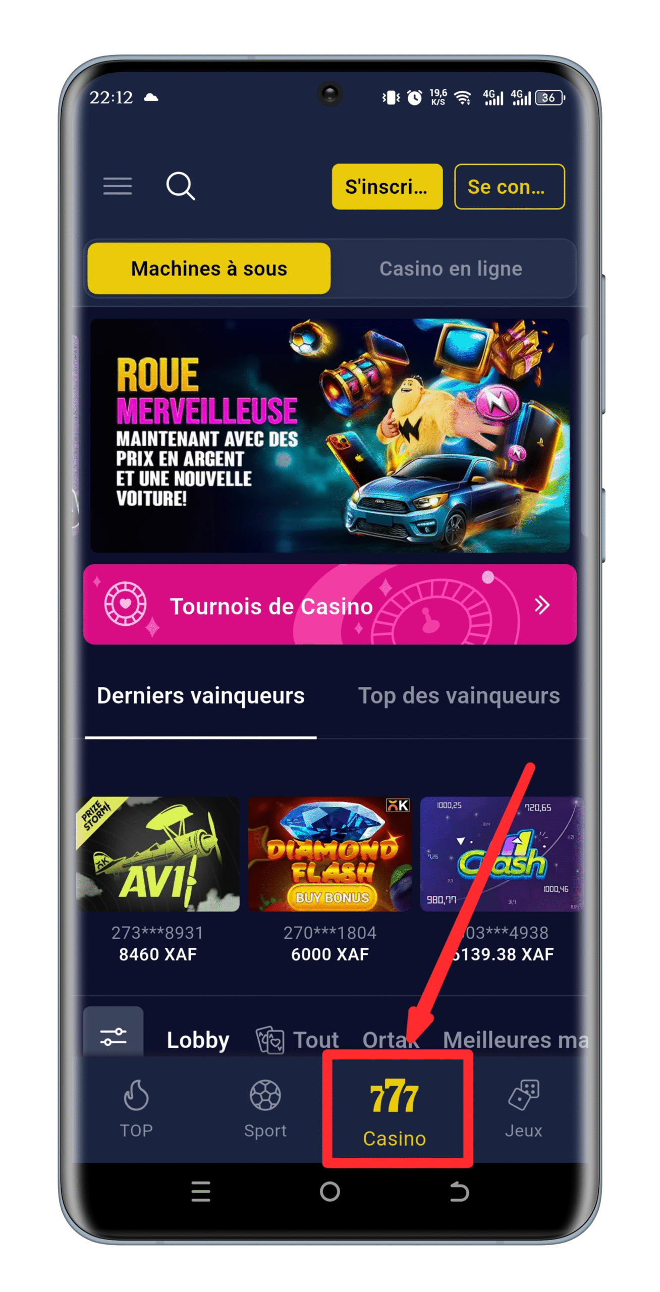 Lancez l’application Betmomo