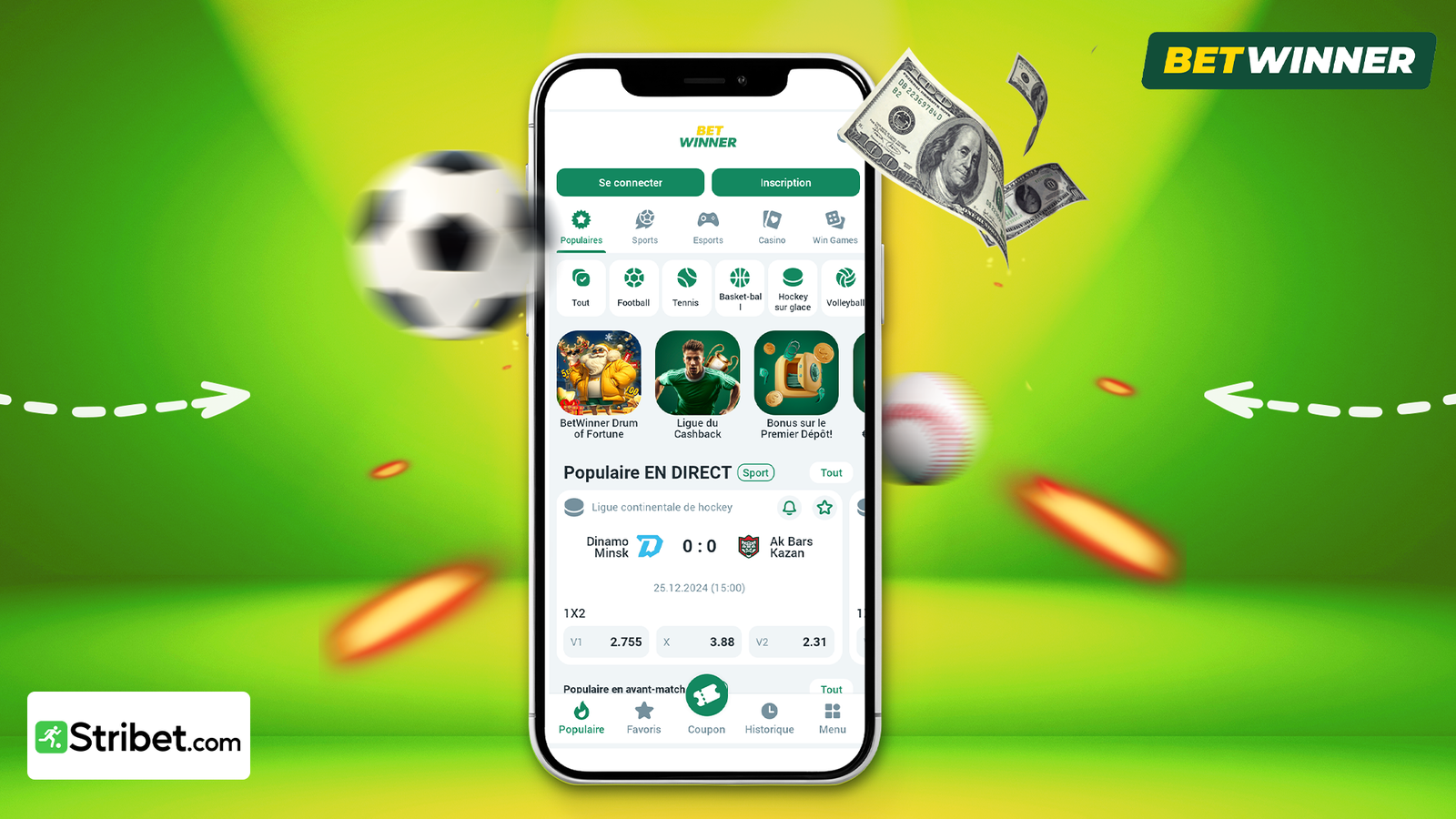 Caractéristiques de Betwinner Apk