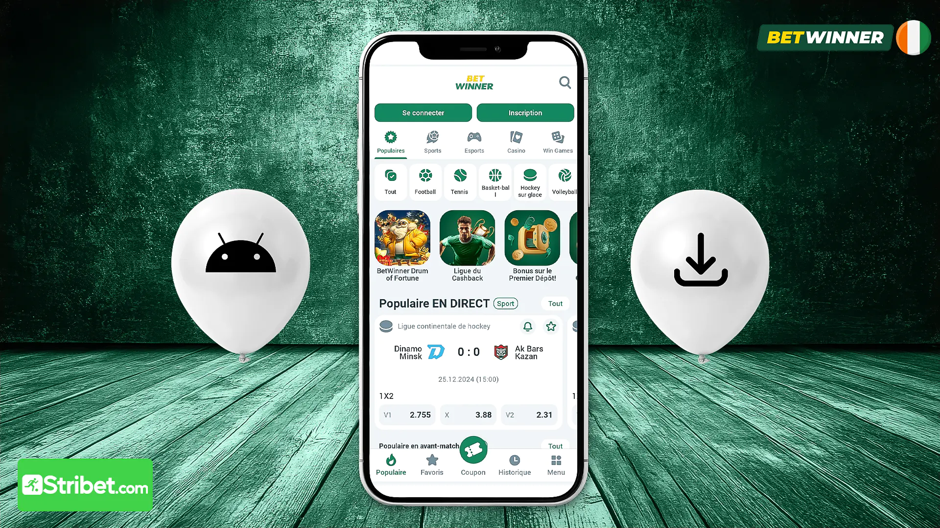 Comment télécharger Betwinner Côte d’Ivoire apk sur Android ?