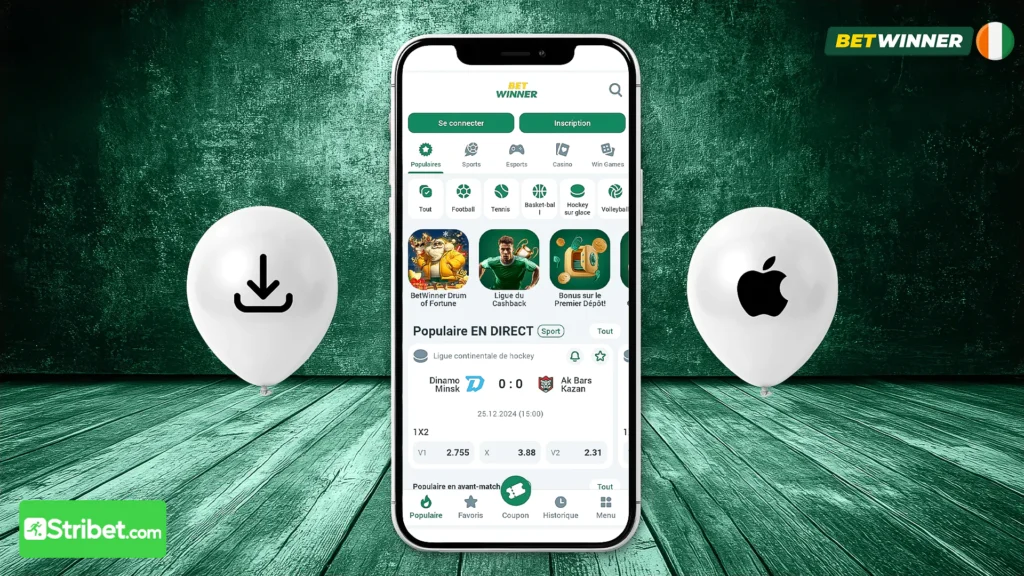 Comment télécharger Betwinner pour iPhone ?