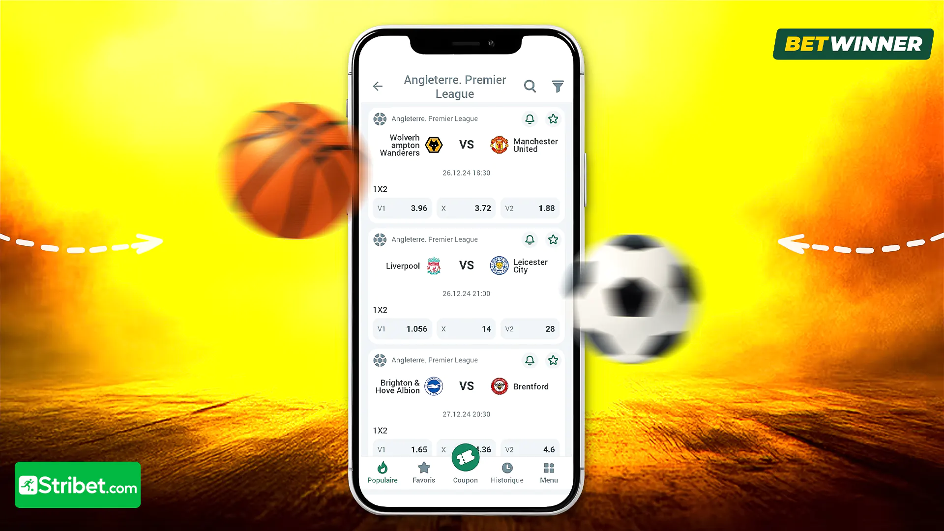 Paris sportifs sur Betwinner Apk