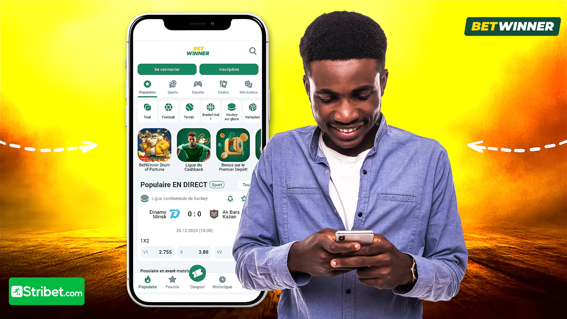 Version mobile de Betwinner