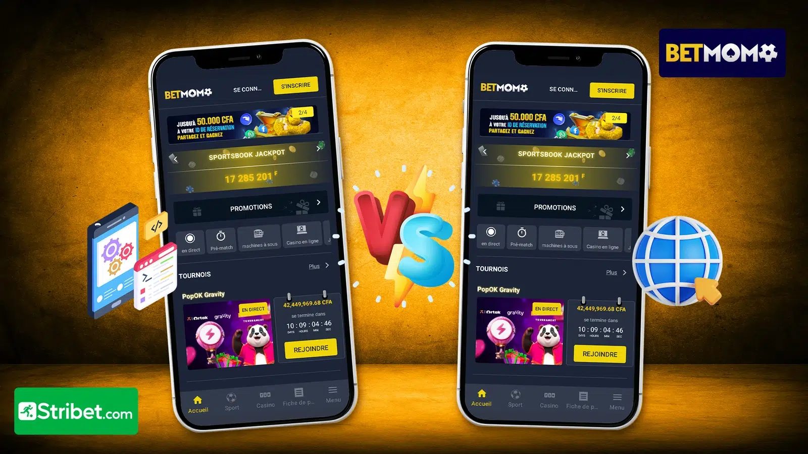 Betmomo.com vs Betmomo Apk - Comparaison
