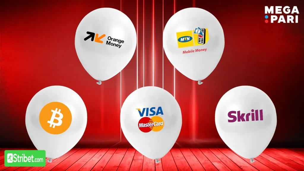 Options de retrait sur Mega Pari
