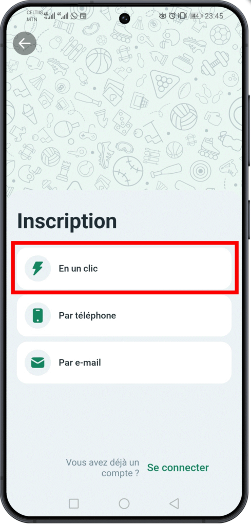 Choisir une méthode d’inscription