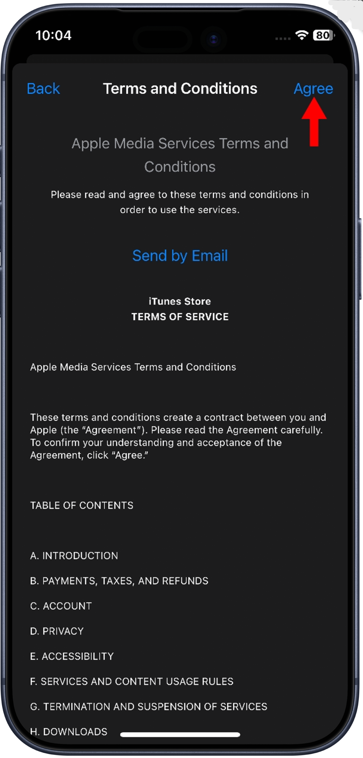 Accepter les termes et conditions