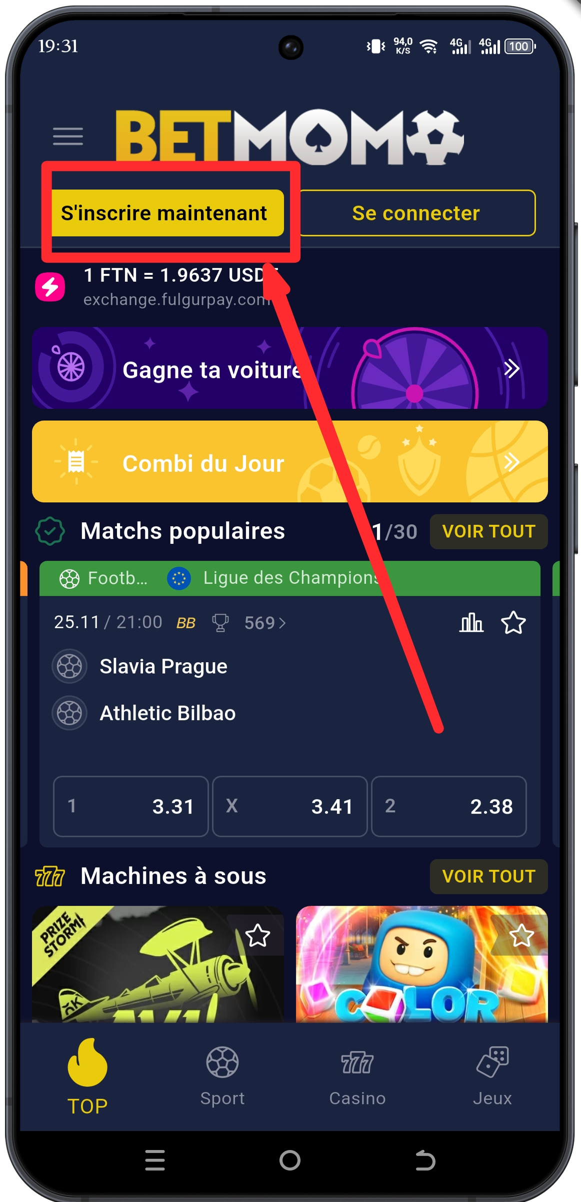 Accéder au site ou à l’application