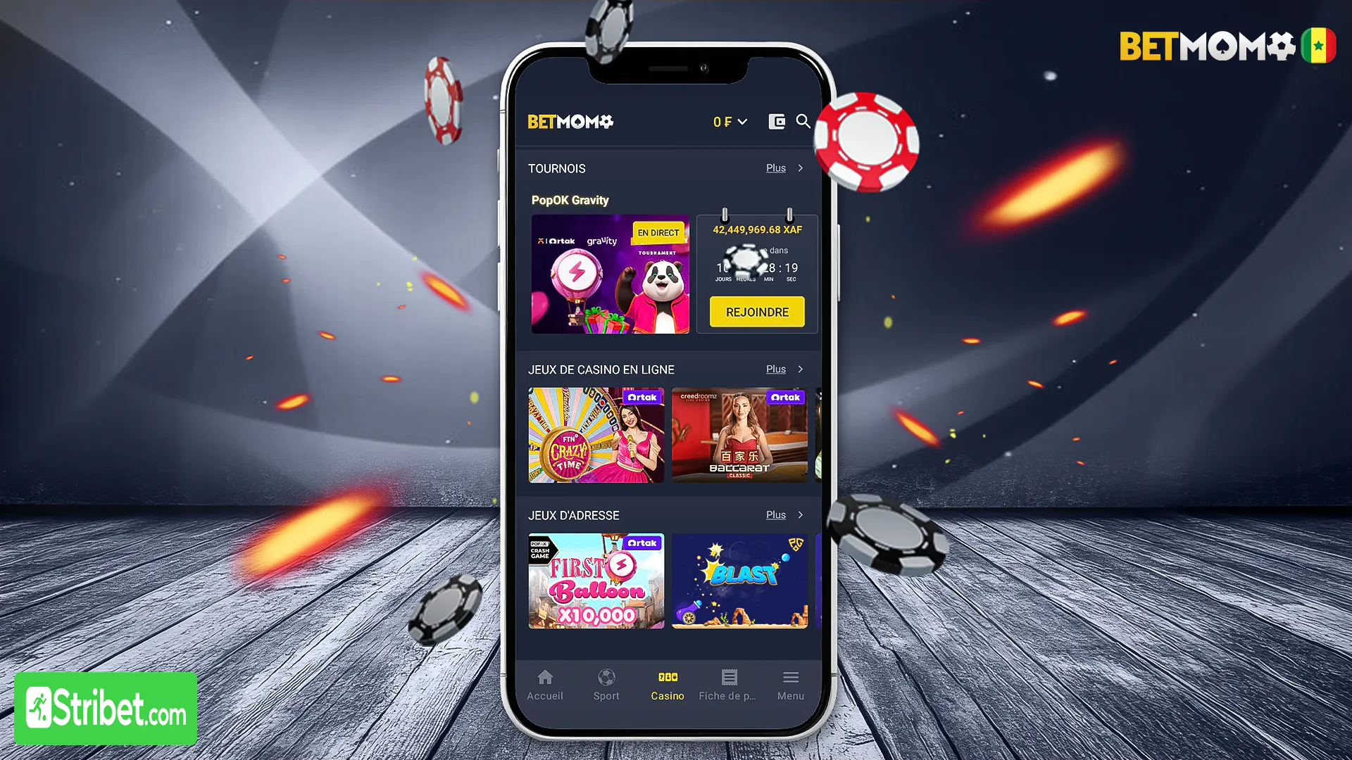 Betmomo casino SN : Plus de 5 000 jeux sur l’application