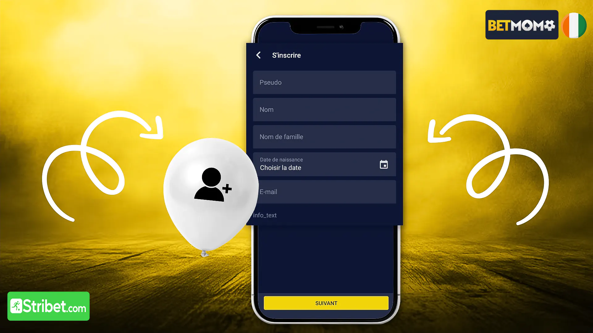 Comment s’inscrire sur Betmomo CI depuis l'application mobile ?