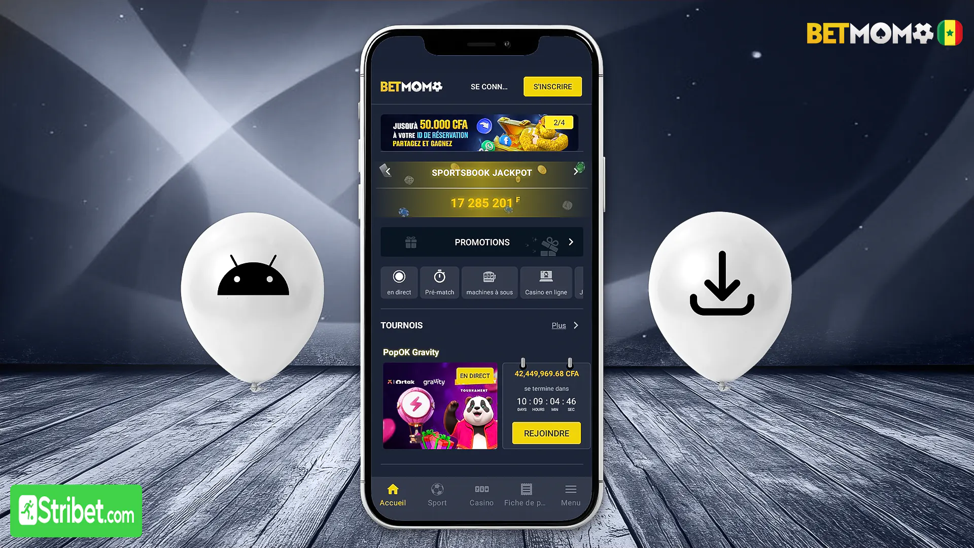 07 étapes pour placer un pari sur Betmomo Sénégal Apk