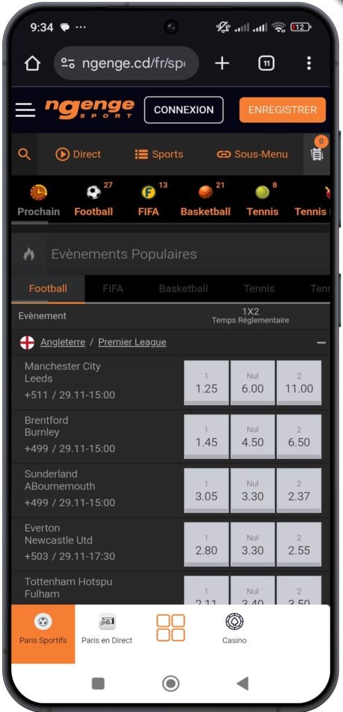 Accéder au site officiel de Ngenge Sport