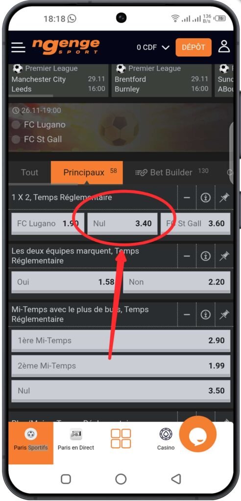 Identification de la cote X