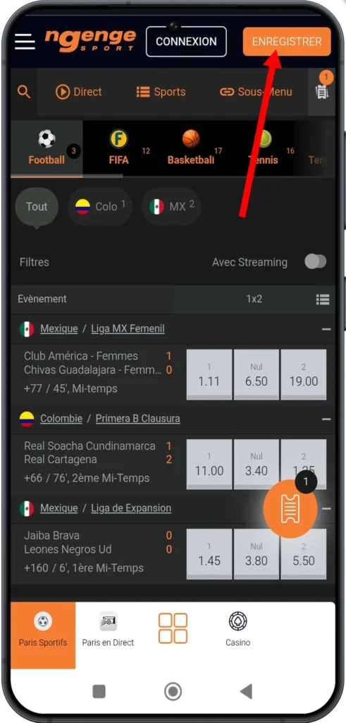 Accéder au site et démarrer l’inscription