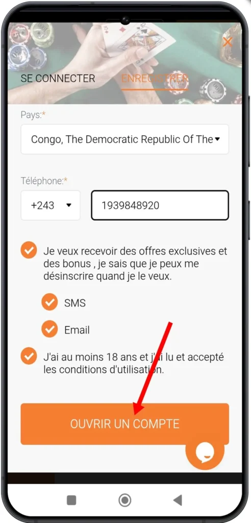Finaliser l’inscription