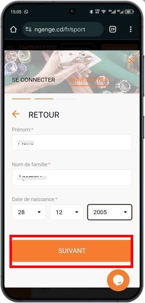 Compléter les informations