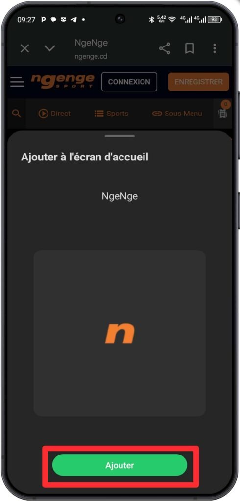 Cliquez sur « Ajouter »