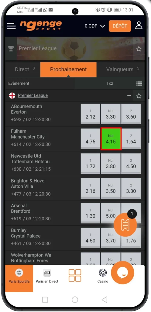 Faire le choix de la rencontre et de l’issue du match