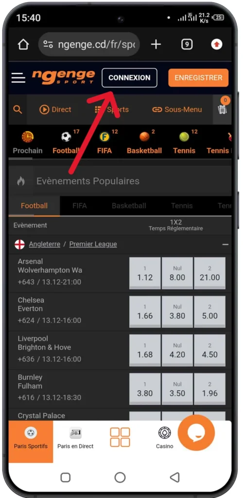 Se connecter à son compte