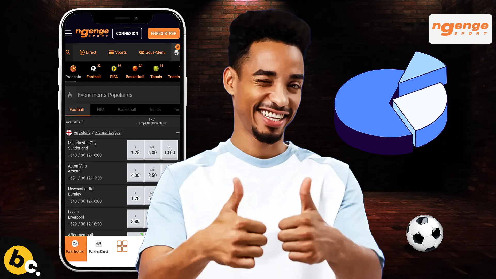 Choisir l'application pour accéder à MFlash Ngenge Sport