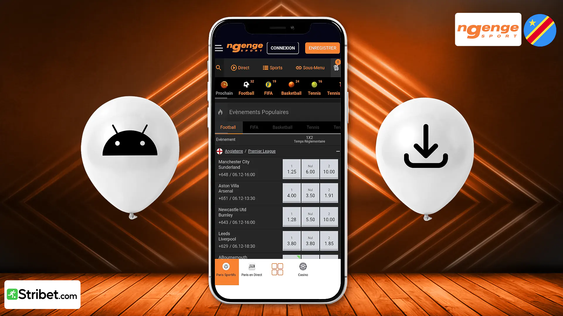 Comment télécharger Ngenge Sport CD Apk pour placer ses paris ?