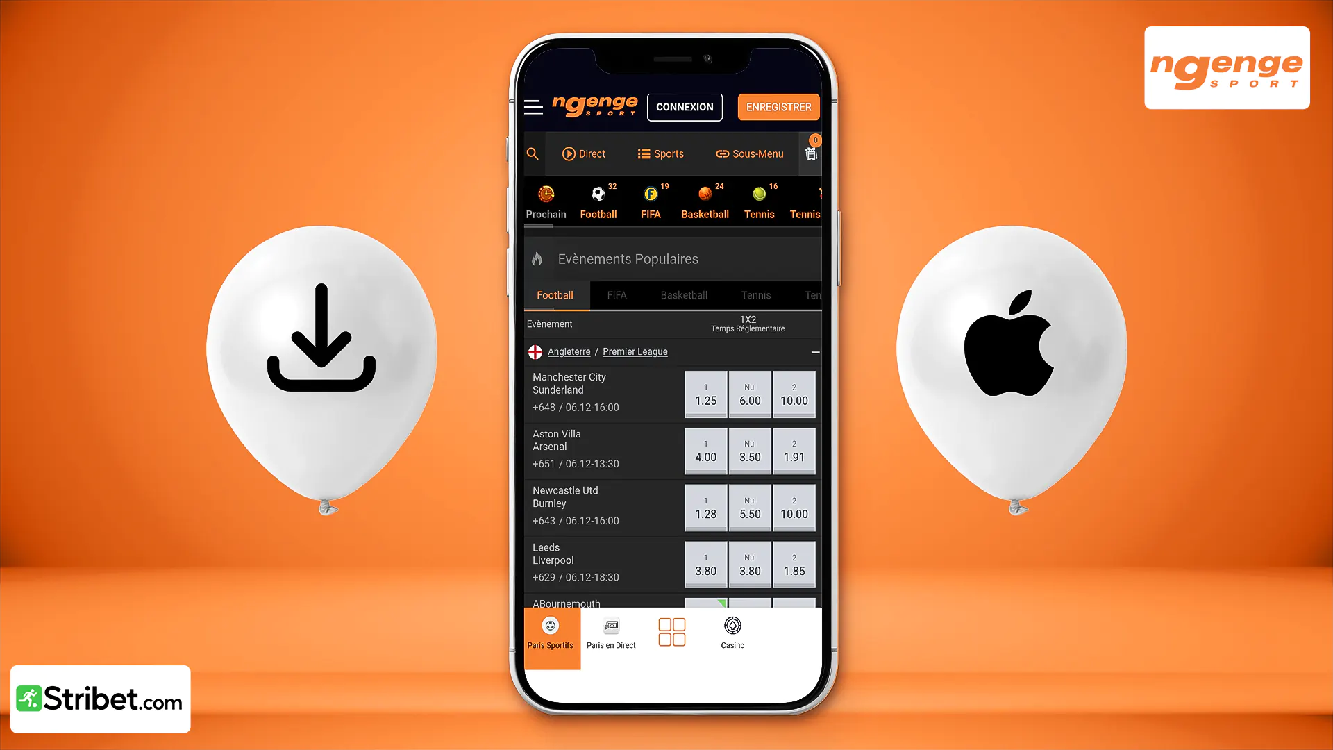 Comment télécharger application Ngenge Sport sur iOS ?
